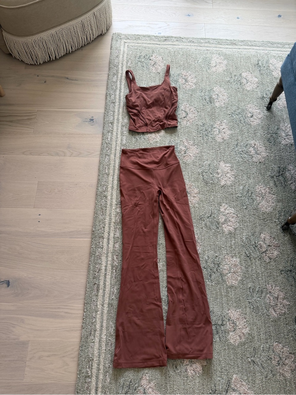 lululemon athletica Women's Wide-Leg Lounge Set in Rust Brown
